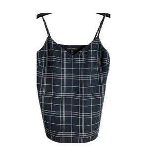BANANA REPUBLIC Cami, blue plaid, xs